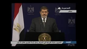 Le président Mohamed Morsi à la télévision égyptienne mardi soir.
