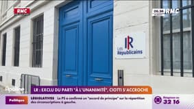 LR : exclu du parti "à l'unanimité", Ciotti s'accroche