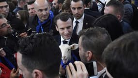 Emmanuel Macron lors de sa visite au Salon de l'Agriculture à Paris, le 23 février 2019