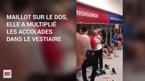 Les câlins de la présidente croate dans le vestiaire de la sélection