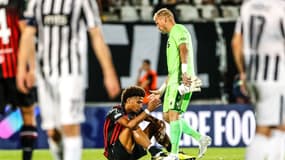 Jean-Clair Todibo et Kasper Schmeichel - Partizan Belgrade-Nice - Europa Conference League
