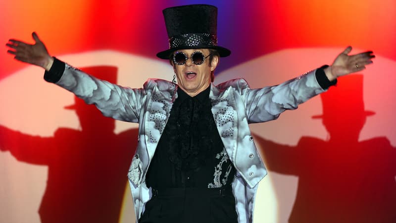 Elton John à Las Vegas en février 2017