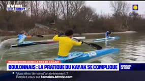 Inondations dans le Pas-de-Calais: dans le Boulonnais, la pratique du kayak se complique