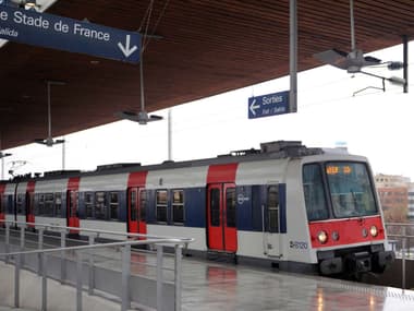 Un RER à quai dans la station Stade de France (photo d'illustration).