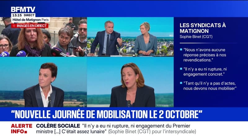 Intersyndicale à Matignon: 