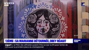 Paris 13ème: sa fresque de Marianne détournée, Obey publie un communiqué pour répondre à cet acte 