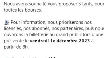 Les prix pratiqués par Angoulême contre Bordeaux pour le huitième de tour de Coupe de France 2023 Les prix pratiqués par Angoulême contre Bordeaux pour le huitième de tour de Coupe de France 2023