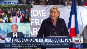 Fin de campagne difficile pour Marine Le Pen