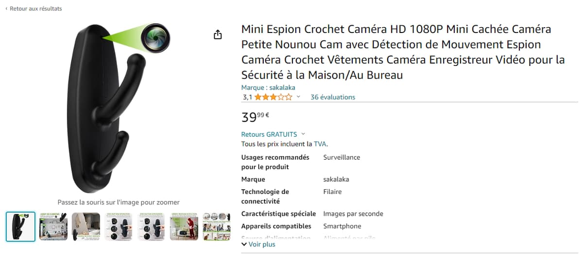 Caméra Espion Dans Objet Du Quotidien