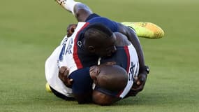 Mamadou Sakho et Rio Mavuba, les joueurs de l'équipe de France