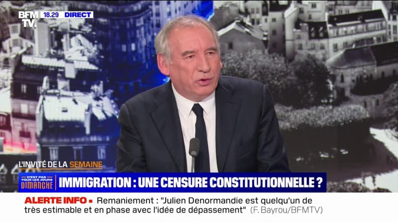 Loi immigration: François Bayrou se dit 