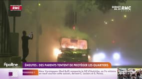 Emeutes: des parents tentent de protéger les quartiers
