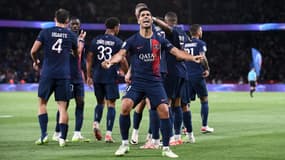 Marco Asensio a inscrit son premier but sous les couleurs du Paris Saint-Germain, samedi 26 août, au Parc des Princes