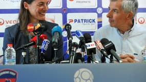 Claude Michy et Corinne Diacre