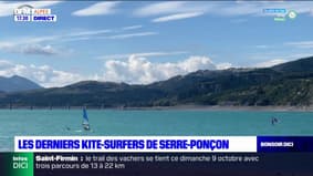 Lac de Serre-Ponçon: les kite-surfers toujours présents malgré la fin de la saison estivale