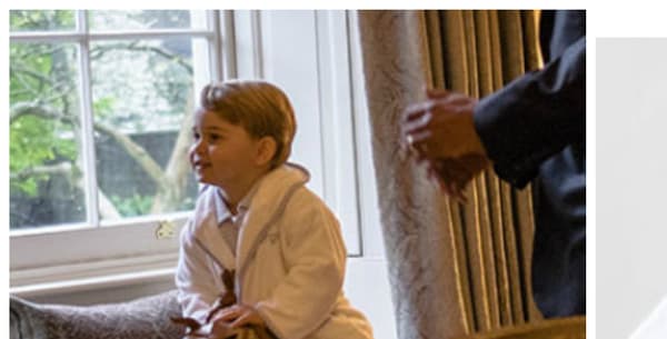 Le prince George lors de sa rencontre avec Barack Obama