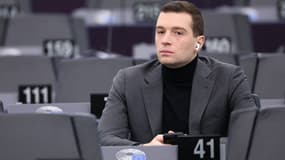 Jordan Bardella au Parlement européen à Bruxelles le 16 janvier 2024