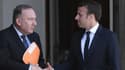 Emmanuel Macron et Pierre Gattaz président du Medef