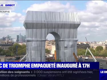 L'arc de Triomphe empaqueté sera inauguré ce jeudi à 17h