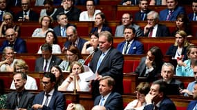 Des députés du groupe LREM à l'Assemblée.