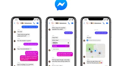 Le dégradé de couleur sur Messenger.