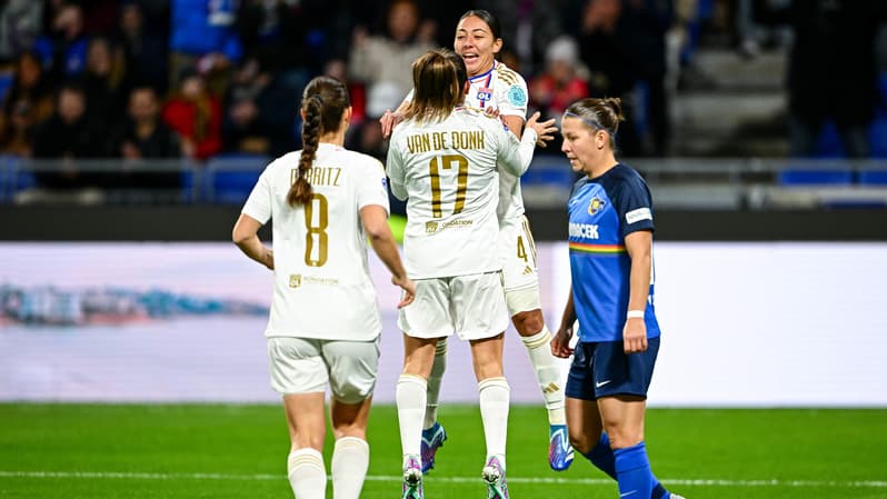 L'OL contre St Polten, à Lyon le 22 novembre 2023