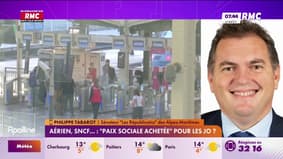 "Il y a une utilisation des JO" pour faire grève, dénonce Philippe Tabarot, sénateur "Les Républicains" des Alpes-Maritimes
