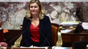 La présidente de l'Assemblée nationale, Yaël Braun-Pivet, dans l'hémicycle le 1er avril 2025 