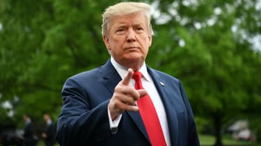 Donald Trump dans les jardins de la Maison Blanche, le 20 mai 2019