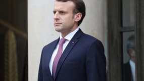 Emmanuel Macron à l'Elysée, le 23 janvier 2018.