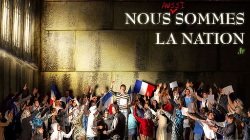 Une des trois affiches de la campagne "Nous aussi sommes la nation"