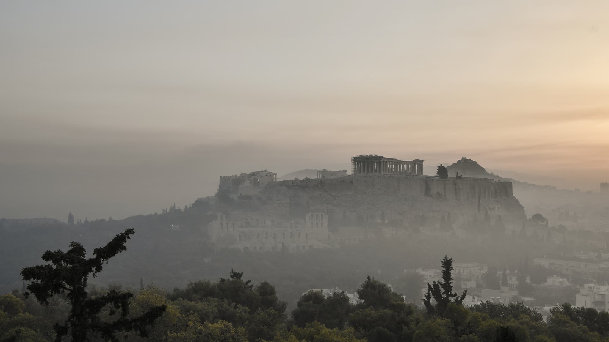 Les dommages des incendies en Grèce 