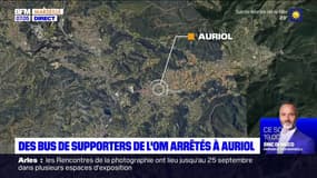 OM-Nice: des bus de supporters marseillais arrêtés à Auriol
