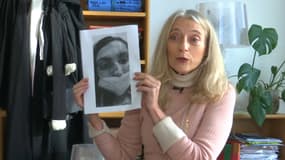 Me Isabelle Stayer avec le portrait de la victime de 28 ans 