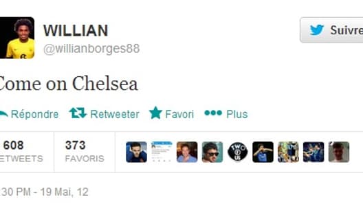 Quand Willian encourage Chelsea