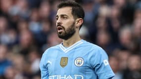 Bernardo Silva avec Manchester City en mars 2024