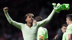 Lamine Yamal avec le Barça face à l'Atlético de Madrid, le 16 mars 2025.
