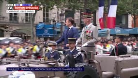 14-Juillet: Emmanuel Macron descend les Champs-Élysées et passe en revue les troupes