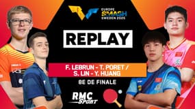 Replay : deux Chinois en face... exploit impossible pour F. Lebrun et Poret ? (WTT Europe Smash) 