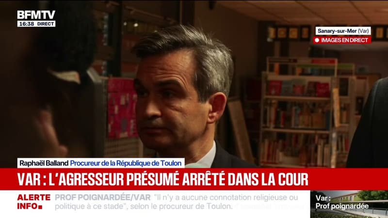 Professeure poignardée à Sanary-sur-Mer: l'élève de 3ème "n'était pas connu pour avoir commis la moindre violence", annonce le procureur de la République de Toulon