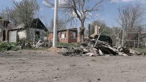 À Andriivka, de nombreuses maisons ont été détruites par les Russes 