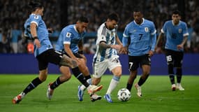 Lionel Messi lors d'Uruguay-Argentine (2-0, qualifs Mondial 2026), le 16 novembre 2023