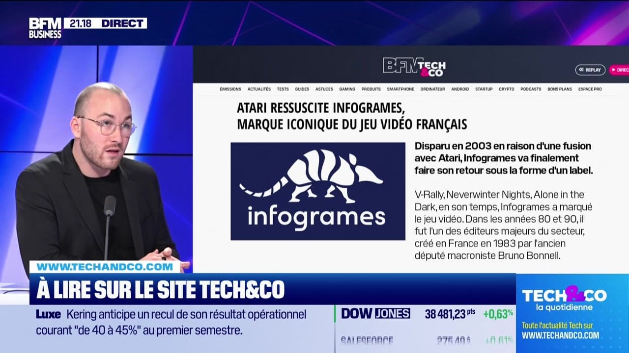 À lire sur le site Tech&Co : Atari ressucite Infogrames, marque iconique du  jeu vidéo français, par Pierre Berge-Cia - 23/04