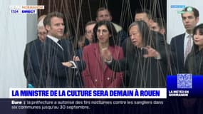 Rima Abdul-Malak, la ministre de la Culture, en visite à Rouen ce vendredi 