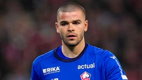 Lucas Chevalier lors de Lille-Lyon (3-4, L1), le 6 mai 2024
