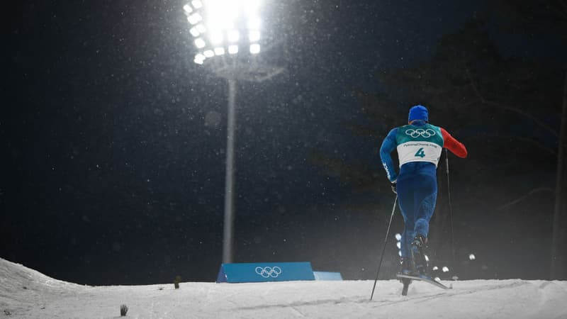 Baptiste Gros au ski de fond.
