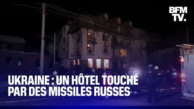 Ukraine : un hôtel touché par des missiles à Kharkiv