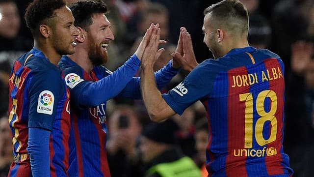 Neymar, Messi et Jordi Alba