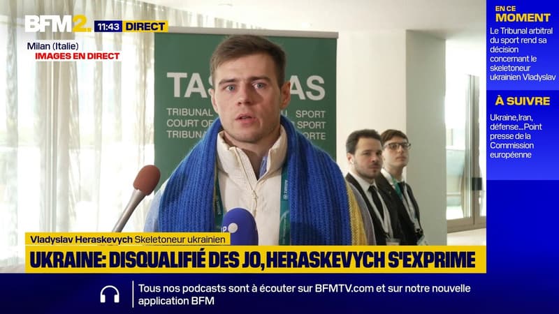 "Je reçois encore beaucoup de menaces de la part des Russes", confie l'Ukrainien Vladyslav Heraskevych après sa disqualifiation des JO