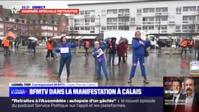 Grève du 7 mars: la manifestation à Calais s'apprête à s'élancer 